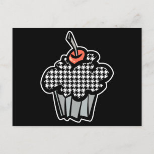 houndstooth cupcake postcard