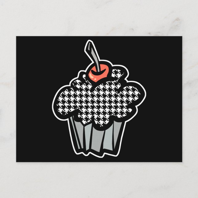 houndstooth cupcake postcard (Front)