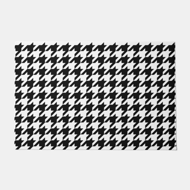 Houndstooth - Customize Background Colour Doormat (Front)