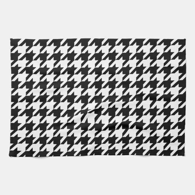 Houndstooth - Customize Background Colour Kitchen Towel (Horizontal)