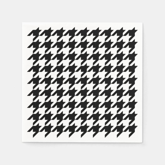 Houndstooth - Customize Background Colour Napkin (Front)