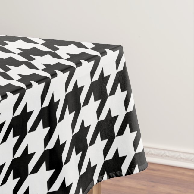 Houndstooth - Customize Background Colour Tablecloth (In Situ)