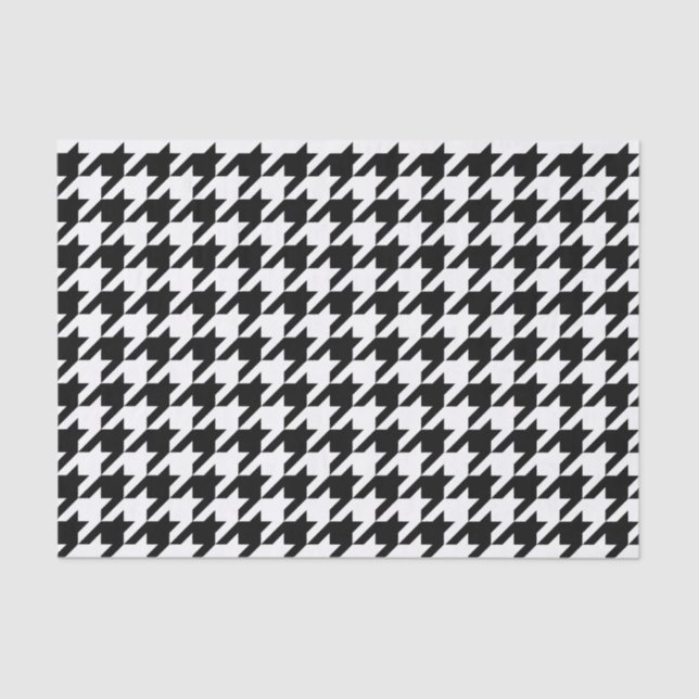 Houndstooth - Customize Background Colour Tissue Paper (Front)
