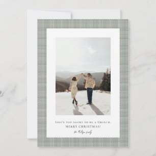 Houndstooth  Ebony frame photo  Holiday Card