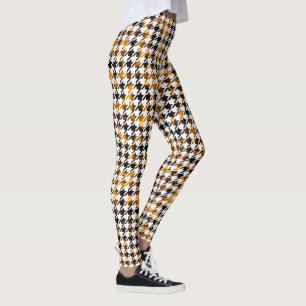 Houndstooth Flames de Leggings Motifs Plasma