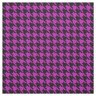 Houndstooth fuchsia and black fabric