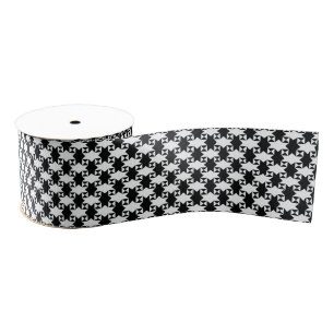 Houndstooth Grosgrain Ribbon