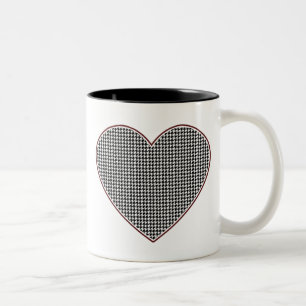 Houndstooth Heart (Tuscaloosa, Alabama) Two-Tone Coffee Mug