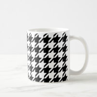 Houndstooth Large Classic Pattern Coffee Mug