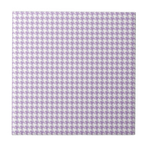 Houndstooth Lilac and White Tile