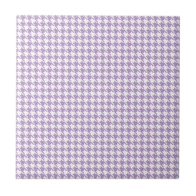 Houndstooth Lilac and White Tile (Front)