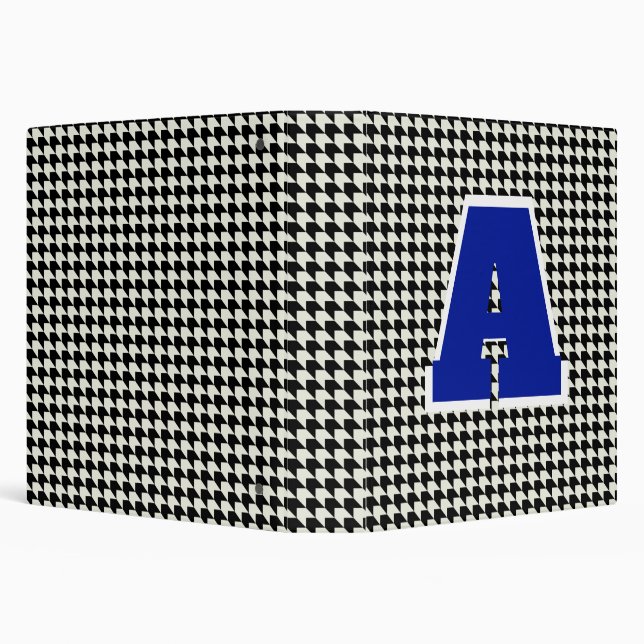 Houndstooth monogram 3 ring binder (Background)