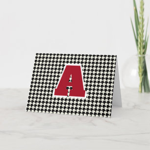 Houndstooth monogram card