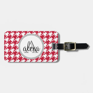 Houndstooth Monogram Luggage Tag