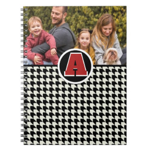 Houndstooth monogram photo notebook