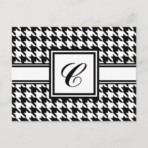 Houndstooth Monogram Postcards