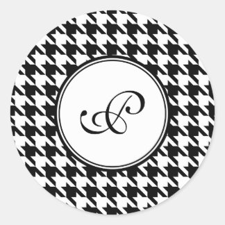Houndstooth Monogram Stickers