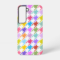 Houndstooth Multicolor+White Big Pattern