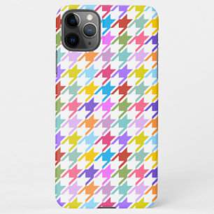 Houndstooth Multicolor+White Pattern iPhone 11Pro Max Case
