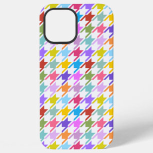 Houndstooth Multicolor+White Pattern iPhone 12 Pro Max Case