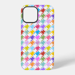 Houndstooth Multicolor+White Pattern iPhone 12 Pro Case