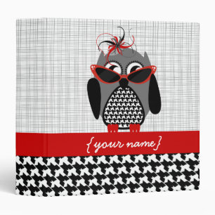 Houndstooth Owl Binder