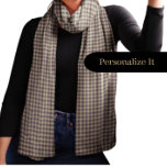 Houndstooth-Pale Taupe- Scarf<br><div class="desc">Introducing our Colourful Houndstooth Chiffon Scarf – a chic fusion of classic charm and modern style. The pale Taupe, paired with the timeless houndstooth pattern, elevates this scarf to a luxurious fashion essential. Personalize it with a name for a unique touch, creating a stylish accessory or a thoughtful gift. Crafted...</div>