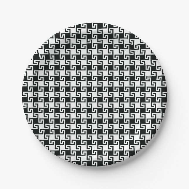 Houndstooth Paper Plate (Front)