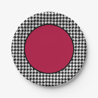 Houndstooth Paper Plate