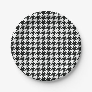 Houndstooth Paper Plate