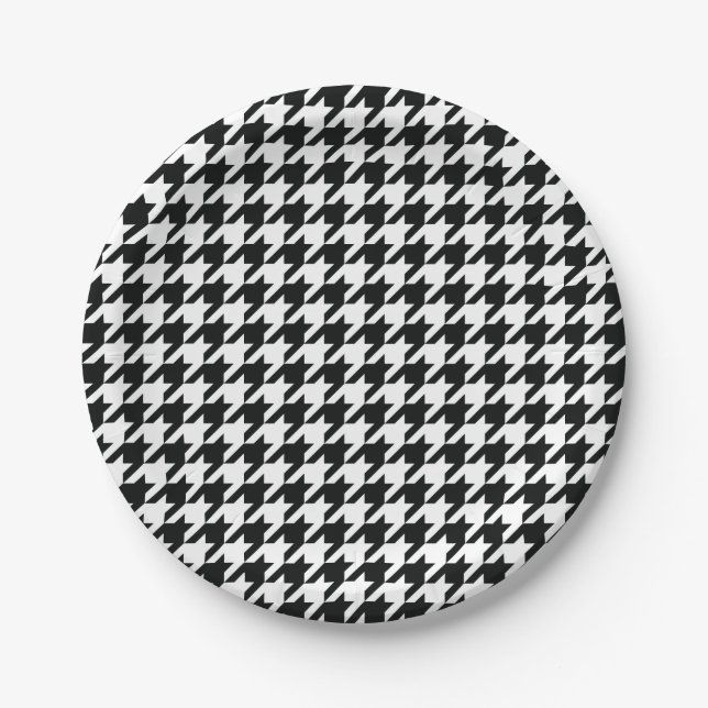 Houndstooth Paper Plate (Front)