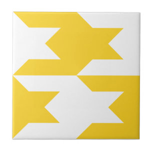 Houndstooth Pattern 1 Freesia Tile