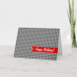Houndstooth pattern - Black and white Card