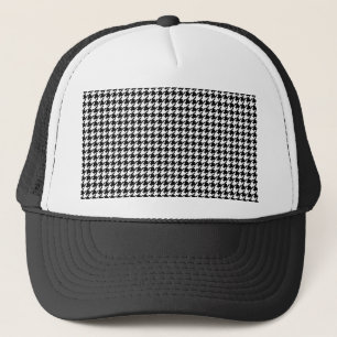 Houndstooth pattern - Black and white Trucker Hat