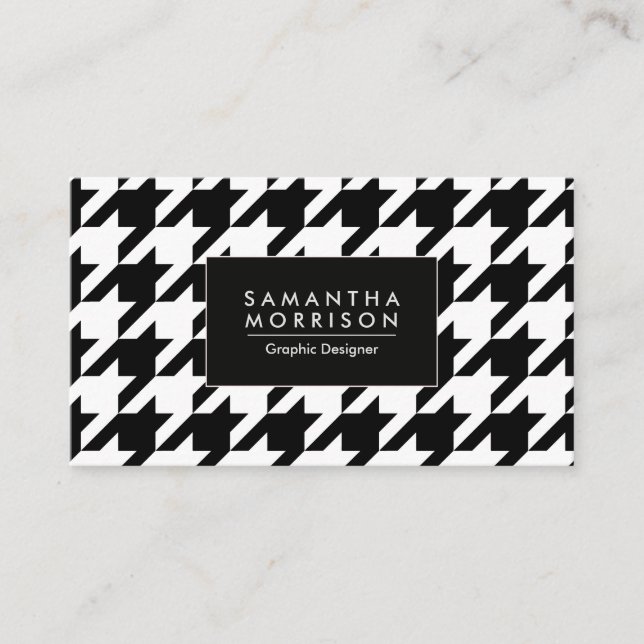 Houndstooth Pattern Business Card (Front)