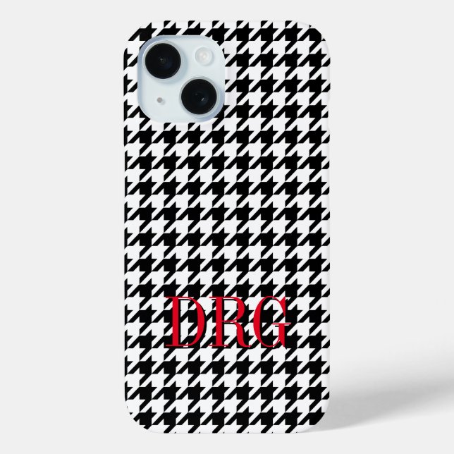 Houndstooth pattern Case-Mate Apple iPhone 15 case (Back)