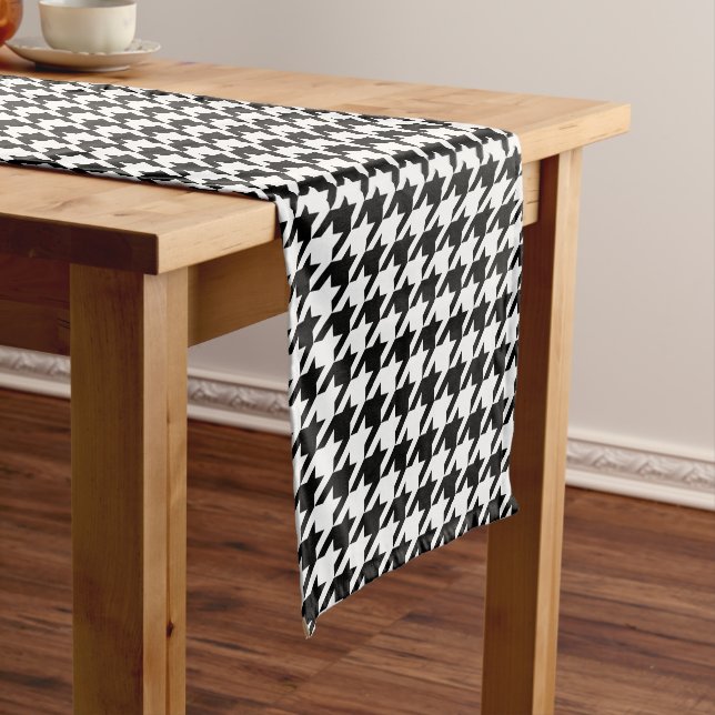 Houndstooth Pattern Custom Table Runner (In Situ)