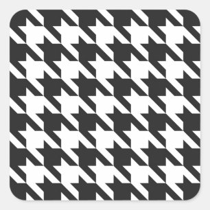 Houndstooth Pattern Square Sticker
