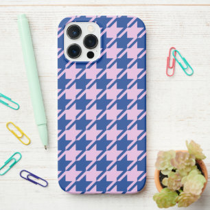 Houndstooth Pink+Blue Pattern iPhone 12 Pro Max Case