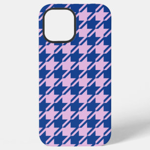 Houndstooth Pink+Blue Pattern iPhone 12 Pro Max Case