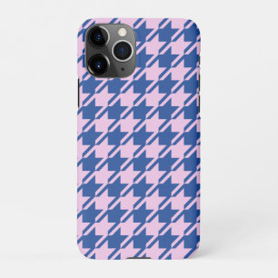 Houndstooth Pink+Blue Pattern iPhone 11Pro Case