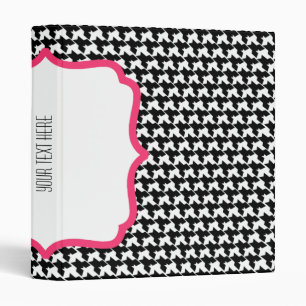 Houndstooth & Pink Fancy Binder