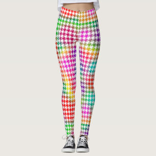 Houndstooth Psychedelic Pattern Leggings