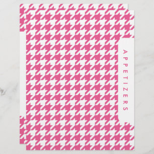 Houndstooth Recipe Divider / Appetizers / Custom  