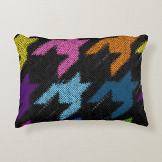 Houndstooth: rough canvas imitation. accent pillow
