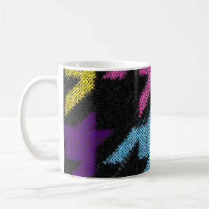 Houndstooth: rough canvas imitation. coffee mug