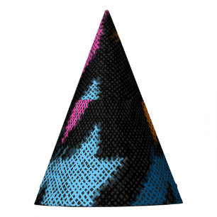Houndstooth: rough canvas imitation. party hat