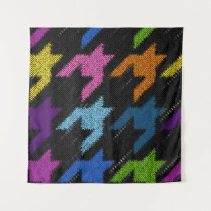 Houndstooth: rough canvas imitation. tapestry