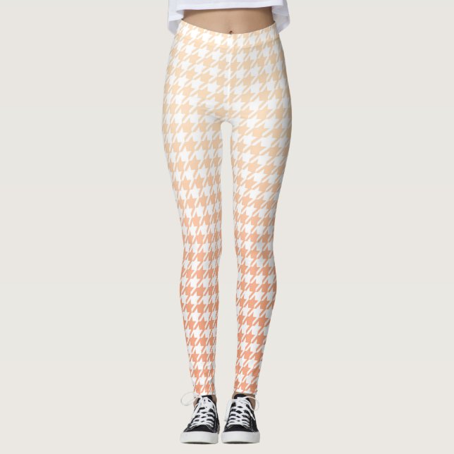 Houndstooth Skin Tone Gradient Pattern Leggings (Front)