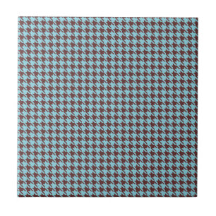 Houndstooth Sky and Brown Tile